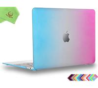 UESWILL Smooth Touch Matte Hard Shell Case Cover Compatible with 12 inch MacBook with Retina Display (Model: A1534) + Microfibre Cleaning Cloth, Rainbow
