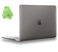 UESWILL Smooth Touch Matte Hard Shell Case Cover Compatible with MacBook 12 inch with Retina Display (Model: A1534) + Microfibre Cleaning Cloth, Gray