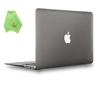 UESWILL Smooth Touch Matte Hard Shell Case Cover Compatible with MacBook Air 11 inch (Model: A1370 / A1465) + Microfibre Cleaning Cloth, Gray