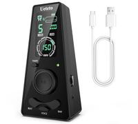 Ueteto Digital Metronome for Piano, Guitar, Drum, Violin Practice, Metronome with Human Voice and Headphone Jack, 9 Rhythms, 40-208 BPM, Timer Function for Musicians