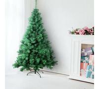 Uetian 5Ft Green Artificial Christmas Tree Small Spruce With 600 Pvc Branch Tips And Foldable Metal Stand No Decoration Added