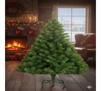 Uetian 5Ft Small Spruce Christmas Tree Artificial Green Tree With 600 Pvc Branch Tips Foldable Stand No Decoration Added