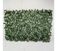 UETIAN Artificial Faux Ivy Hedge Maple Leaf Screening Fence Ivy On Willow Trellis Privacy Decorative Expandable Fence 2Mx 1M Garden