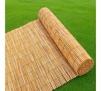 Uetian Extra Thick Peeled Reed Garden Fence Panel Natural Outdoor Privacy Screening Roll Wind And Sun Protection (1.5 X 3 M)