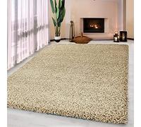 UETIAN Luxurious Shaggy Rugs Soft Extra Thick Area Rugs Heavy 5cm Dense Pile for Living Room Bedroom Hallway (Light Beige, 120 x 170cm)
