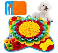 UETZLTB Dog Snuffle Mat and Lick Mat Set, Interactive Dog Enrichment Puzzle Toys to Keep Busy for Puppy Small Medium Dogs, Cognitive Dogs Sniff Slow Feeder Mats for Foraging Skill & Mental Stimulation