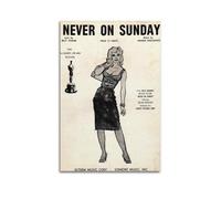 UEWYTTYYUU Never on Sunday Poster Modern Vintage Art Aesthetic Canvas Art Poster Decorative Wall Hanging 08x12inch(20x30cm) Unframe-style