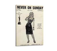 UEWYTTYYUU Never on Sunday Poster Modern Vintage Art Aesthetic Canvas Art Poster Decorative Wall Hanging 08x12inch(20x30cm) Frame-style