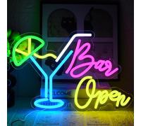 UExnkj-Y Bar Open Sign Neon Sign Cocktail LED Bar Neon Sign Neon LED Open for Beer Bar Club Business Home Pub Man Cellar Party Decorations