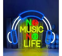 UExnkj-Y Headphones Neon Sign Music Neon Sign Letters Neon Light Sign LED Light Advertising Decorative USB LED Neon Signs for Beer Bar, Music Studio, Bedroom, Wall Decoration, Party, Club