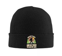 UEYRTYYU Bigfoot is Real and He Tried to Eat My Ass Knitted Caps for Women Men Beanies Winter Hats Acrylic Sasquatch Crochet Cap Warm Gift