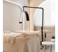 Uezeth Cliped Adjustable Led Beauty Light, 3000K-6000K Adjustable Half Moon Light, 360° Rotation Half Moon Beauty Lamp for lash Extension, Skincare, Eyebrows, Filming Content Creation (Black), JA1532