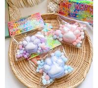 Uezeth Plush Cat Paw Squishy, Cat Squishy Silicone Stress Rebound Toy, Cat Paw Squeeze Toys, Soft Squeeze Animal Toys with OPP Packaging Cute Funny Relief Anxiety Gift for Adults Kids Party (Pink)