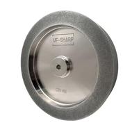 UF-SHARP 10 inch CBN Grinding Wheel for Tormek T8, 250mm*50mm*12mm,Supports Dry or Wet Grinding (Right Corners, 80 Grit)