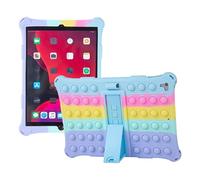 UFAINEI for iPad 9.7 inch Kids Case Girls Boys, Popit Case for iPad 5th/6th Generation 9.7" with Kickstand, Shoulder Strap and Pencil Holder iPad Air/Air 2, iPad Pro 9.7 Tablet Case, Rainbow Blue