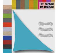 Ufamiluk sun shades for garden Triangle Waterproof with Free Rope Durable garden rain shelter for Garden shade Party Activities Yard Pergola Lake blue 3x3x4.3m