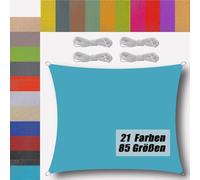 Ufamiluk triangular sun shade sail Waterproof Rectangle Weather Resistant Breathable triangular sail shade for Garden shade Party Activities Yard Pergola Lake blue 2x3.5m