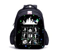 Ufardy School Rucksack for Boy and Girls, Video Game Topic Prmium School Backpack Bags (Black)