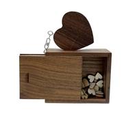 UFARID USB3.0 Flash Drives Thumb Drives Memory Stick Pendrive with Wooden Box Data Storage Thumb Stick | Store Movies, Pictures, Documents | for car stereo, photography, business,et(16GB, Walnut)