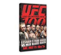 UFC 100 Brock Lesnar Vs Frank Mir George St-Pierre GSP Vs Thiago Alves Dan Henderson Vs Michael Canvas Poster Bedroom Decor Landscape Office Room Decor Gift 24x36inch(60x90cm)