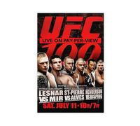 UFC 100 Brock Lesnar Vs Frank Mir George St-Pierre GSP Vs Thiago Alves Dan Henderson Vs Michael Canvas Poster Bedroom Decor Landscape Office Room Decor Gift 08x12inch(20x30cm)