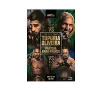 UFC 317 Ilia Topuria Vs. Charles Oliveira 2025 Fight Poster Canvas Poster Bedroom Decor Landscape Office Room Decor Gift 08x12inch(20x30cm)