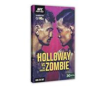 UFC Fight Night Max Holloway Vs The Korean Zombie Featherweight Bout Championship Title Fight Poster Canvas Poster Wall Art Decor Print Picture Paintings for Living Room Bedroom Decoration 12x18inch(3