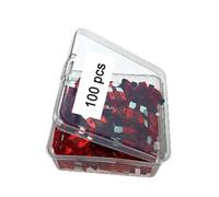 UFelice 10A Standard Blade Fuse, 100 Pcs with 4 Fuse Pullers, Suitable for Cars/RVs/Trucks/Motorcycles, Zinc Alloy & Plastic, 0.75 x 0.74 x 0.3 Inches
