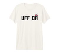 Uff Da Helmet Funny Minnesota Midwestern Joke Norwegian Flag Premium T-Shirt