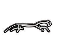 Uffington Celtic White Horse Enamel Pin Badge in a Lemon Burlap Pouch