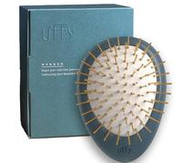 Uffy Acubrusher - 24K Gold-Plated Gua Sha Hair Brush - Ergonomic Scalp Massager for Dandruff & Hair Growth, Suitable for All Hair Types - Ideal Gift Choice in Turquoise Blue