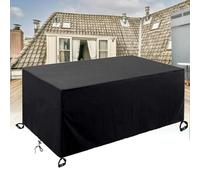 UFGFYTT Outdoor Coffee Table Cover Rectangle Garden Table Covers Waterproof, 80x60x40cm/LxWxH, Heavy Duty 420D Oxford Fabric Windproof Anti-UV Patio Table Cover Outdoor Rattan Sofa Cover, Black