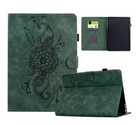 Ufgoszvp Folio Case for Samsung Galaxy Tab A9 Plus+ 11 inch 2023 - Premium Leather Slim Fit Shell Embossed Mandala Totem Standing Smart Cover with Card Holder Auto Sleep/Wake, green