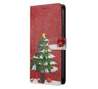 Ufgoszvp For iPhone 6/7/8 Plus Case with Kickstand Card Holder, Christmas Pattern Leather Flip Phone Cases Shockproof Magnetic Closure Wallet Cover Protection for iPhone 6/7/8 Plus Design-1