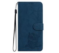 Ufgoszvp for Motorola Moto G73 Case, Shock-Absorption PU Leather Embossed Owl Wallet Cases with Kickstand Card Slots Magnetic Flip Shockproof Phone Case for Motorola Moto G73 blue