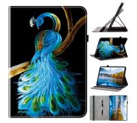 Ufgoszvp Tablet Case for Huawei MatePad SE 11 2024, Shockproof Lightweight Flip Leather Book Wallet Case with Fold Stand Protective Smart Cover for Huawei MatePad SE 11 2024peacock