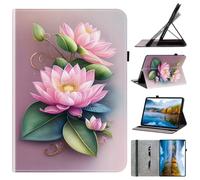 Ufgoszvp Tablet Case for Huawei MatePad SE 11 2024, Shockproof Lightweight Flip Leather Book Wallet Case with Fold Stand Protective Smart Cover for Huawei MatePad SE 11 2024Lotus flower