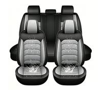 Ufgwhirl Full Set Of 5 Car Seat Covers for Peugeot 2008 GT Line SUV,Universal Leatherette Car Seat Cover,Front and Rear Seat Protectors,Durable,Waterproof,Breathable(Grey)