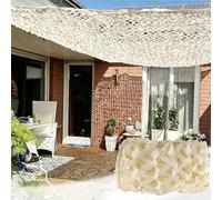 Ufgwhirl Reinforced Camouflage Netting Beige 2x6m,210D Oxford Fabric Camo Net for Hunting Military Theme Shooting Decoration Sunshade Camping Party Outdoor Car Cover-2x6m(6.5x19.6ft)