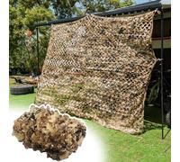 Ufgwhirl Reinforced Camouflage Netting Desert 1x2m,210D Oxford Fabric Camo Net for Hunting Military Theme Shooting Decoration Sunshade Camping Party Outdoor Car Cover-1x2m(3.2x6.5ft)
