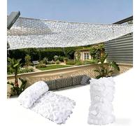 Ufgwhirl Reinforced Camouflage Netting White 5x9m,210D Oxford Fabric Camo Net for Hunting Military Theme Shooting Decoration Sunshade Camping Party Outdoor Car Cover-5x9m(16.4x29.5ft)