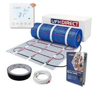 UFH Direct Professional Electric Underfloor Heating mat kit 200w per m² - Lifetime Warranty - Ultra-Thin PTFE Cable, Self-Adhesive Mesh (1m²)