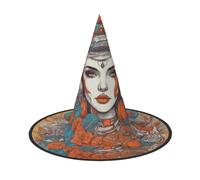 UFhgjjb 1 PC Halloween Witch Hat - Queen's Picture Full Print Witches Decor Party Costume, Cosplay Role Play Festival Carnival Hat