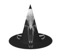 UFhgjjb 2 PCS Halloween Witch Hat - Artistic Skull Full Print Witches Decor Party Costume, Cosplay Role Play Festival Carnival Hat
