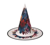UFhgjjb 2 PCS Halloween Witch Hat - Comic Flower Group Full Print Witches Decor Party Costume, Cosplay Role Play Festival Carnival Hat