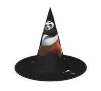 UFhgjjb 2 PCS Halloween Witch Hat - Kung Fu Panda practicing martial arts Full Print Witches Decor Party Costume, Cosplay Role Play Festival Carnival Hat