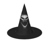 UFhgjjb 2 PCS Halloween Witch Hat - Laughing Bat Full Print Witches Decor Party Costume, Cosplay Role Play Festival Carnival Hat