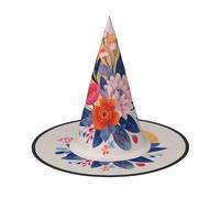UFhgjjb 3 PCS Halloween Witch Hat - Flower Group Full Print Witches Decor Party Costume, Cosplay Role Play Festival Carnival Hat