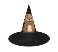 UFhgjjb 3 PCS Halloween Witch Hat - Little Groundhog Full Print Witches Decor Party Costume, Cosplay Role Play Festival Carnival Hat
