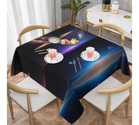 UFhgjjb 54"x54" Square Tablecloth â€“ Perfect for Dining, Kitchen, and Outdoor Events, Cosmic Saturn Full-Surface Single-Sided Print